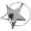 4er Set Serviettenringe in Silber mit Sterndekor 3