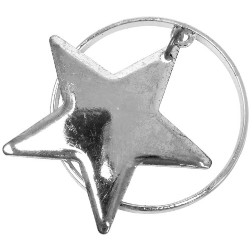 4er Set Serviettenringe in Silber mit Sterndekor 2