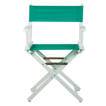 Casual Home 18"""" Director's Chair White Frame with Teal Canvas