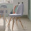 Flash Furniture Μοντέρνες Υφασμάτινες Καρέκλες Ζούλα για Παιδιά με Ξύλινα Πόδια - Γκρι 1