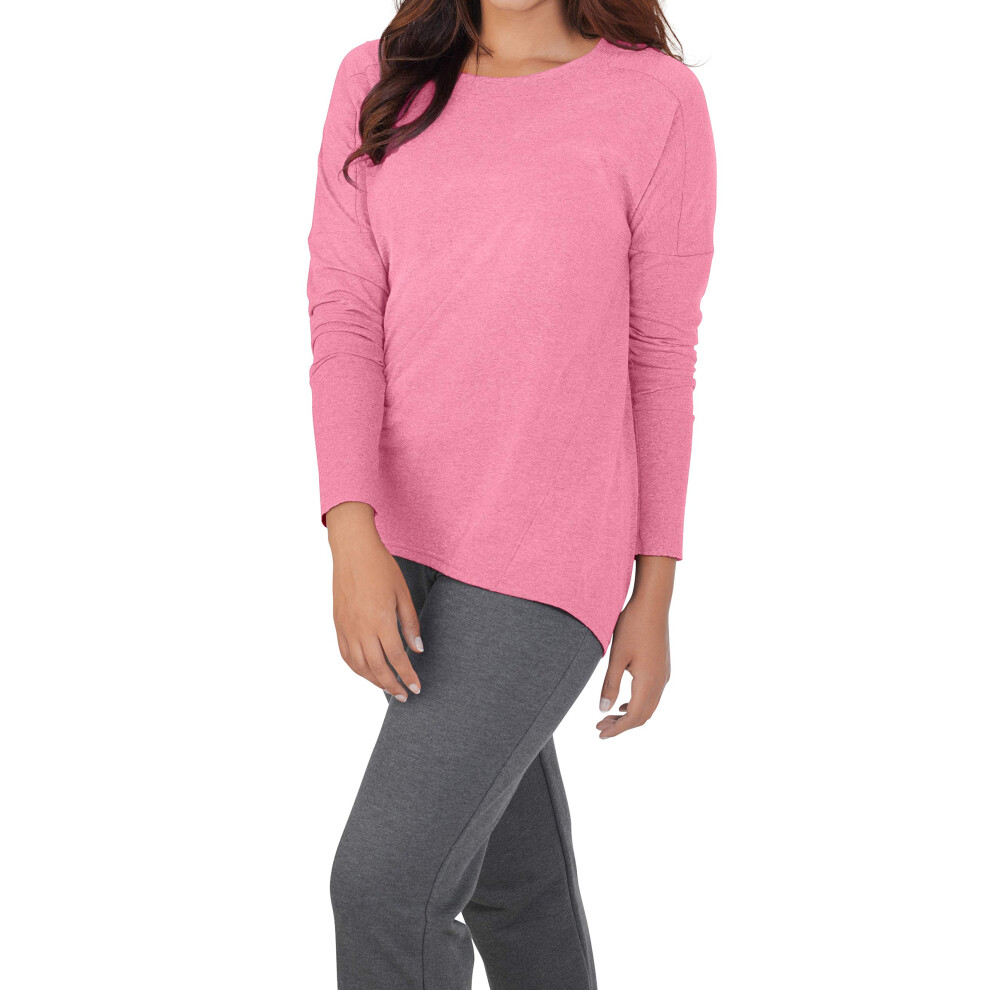 Fruit of the Loom Women's Crafted Comfort Sweatshirts  Pants  & Tri-Blend Tees  Rose Heather  Large