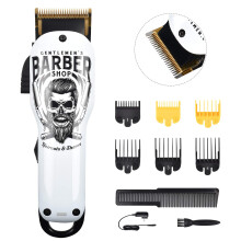 BESTBOMG Professionele Draadloze Haartrimmer Knipset Oplaadbaar 2000mAh Haar Baard Schaarset met 6 Opzetkammen