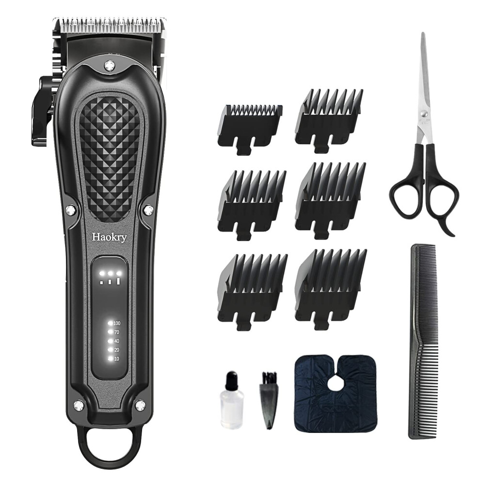 Haokry Hair Clippers For Men Professional - Cordless&Corded Barber Clippers For Hair Cutting & Grooming Rechargeable Beard Trimmer