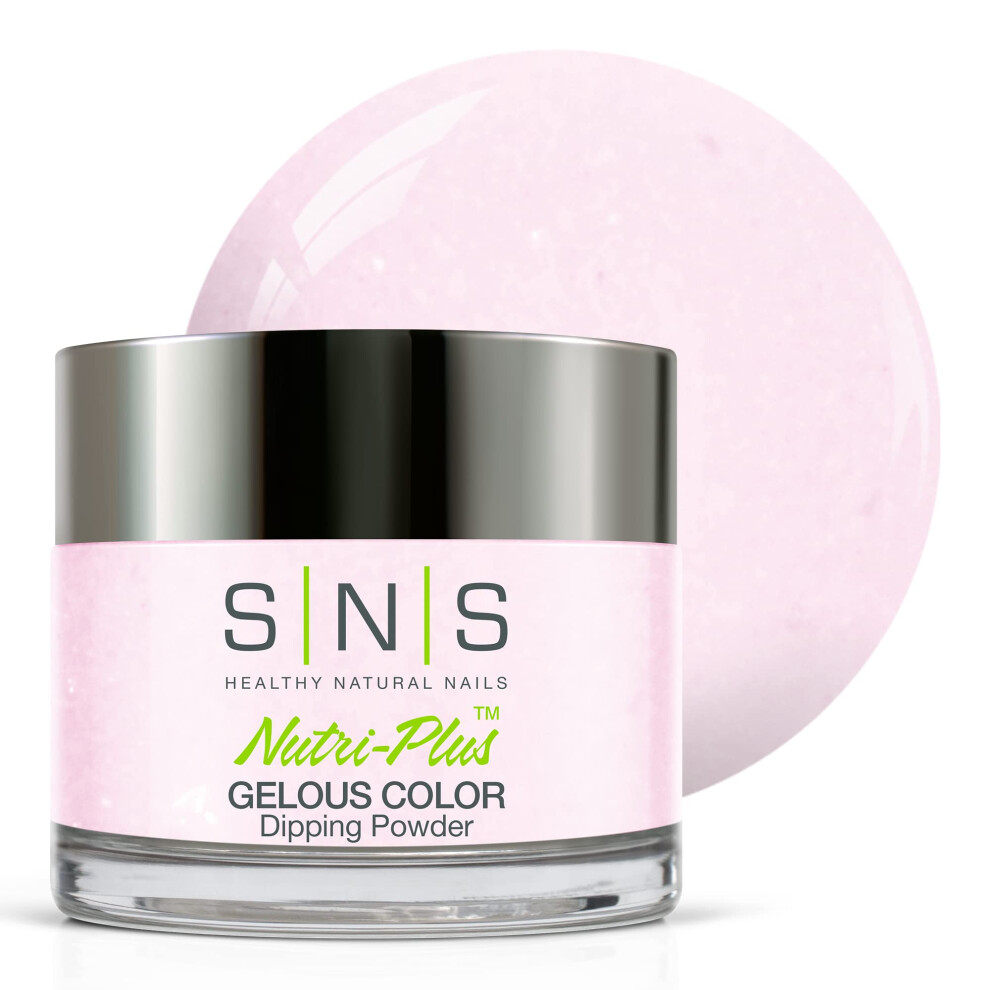 Sns Healthy Natural Pink Sns Nail Dip Powder, Gelous Color Dipping Powder - Lemonade (Pink/Pastel, Shimmer), Bos03 - Long-Lasting Acrylic Nail Color & Polish Lasts 14 Day