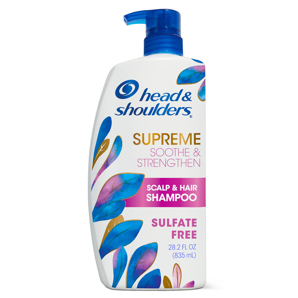 Head & Shoulders Supreme Sulfate Free Dandruff Shampoo with Argan Oil  Anti-Dandruff Treatment  Soothe & Strengthen  28.2 Fl Oz