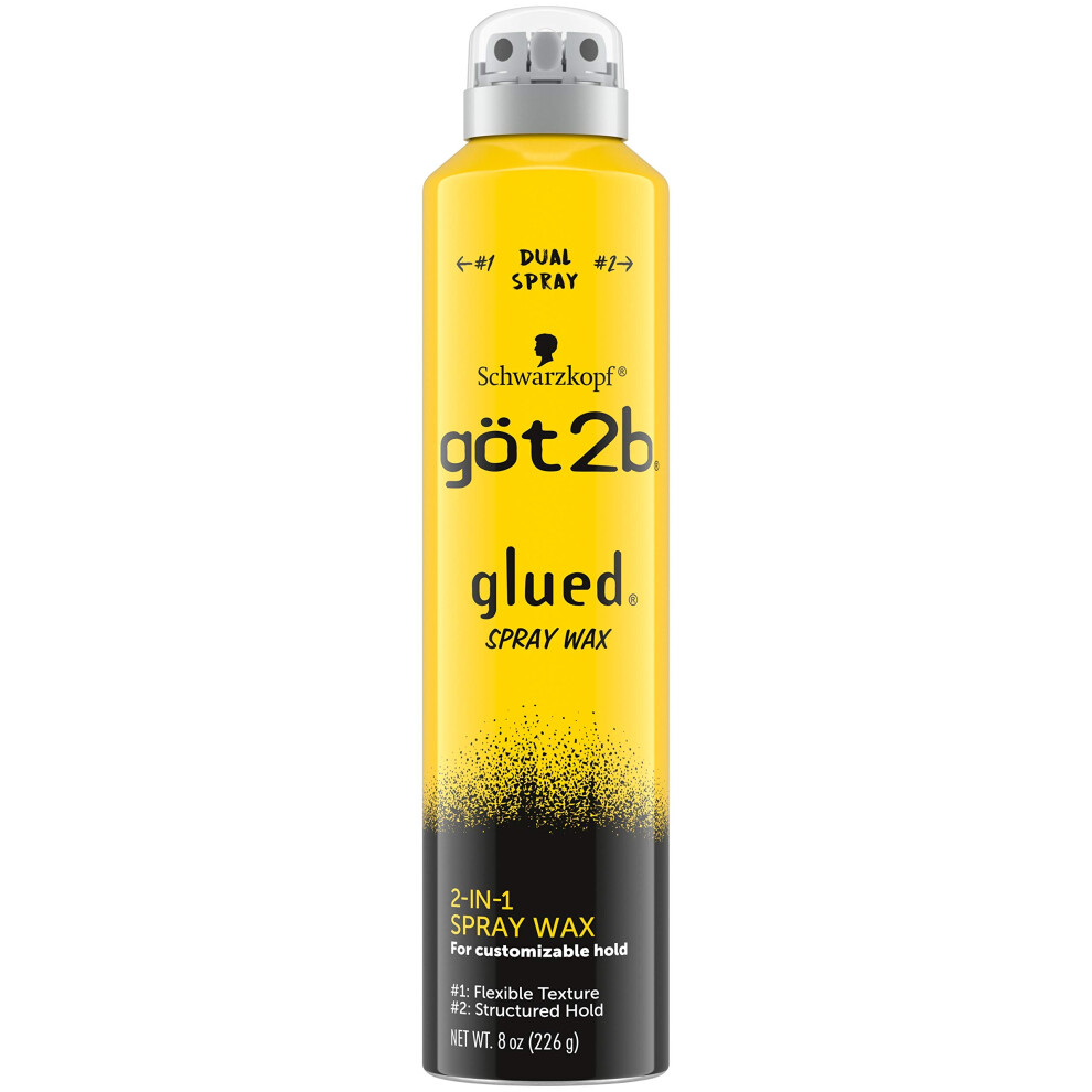 Got2b Glued Spray Wax with 2-in-1 Dual Nozzle  8 oz