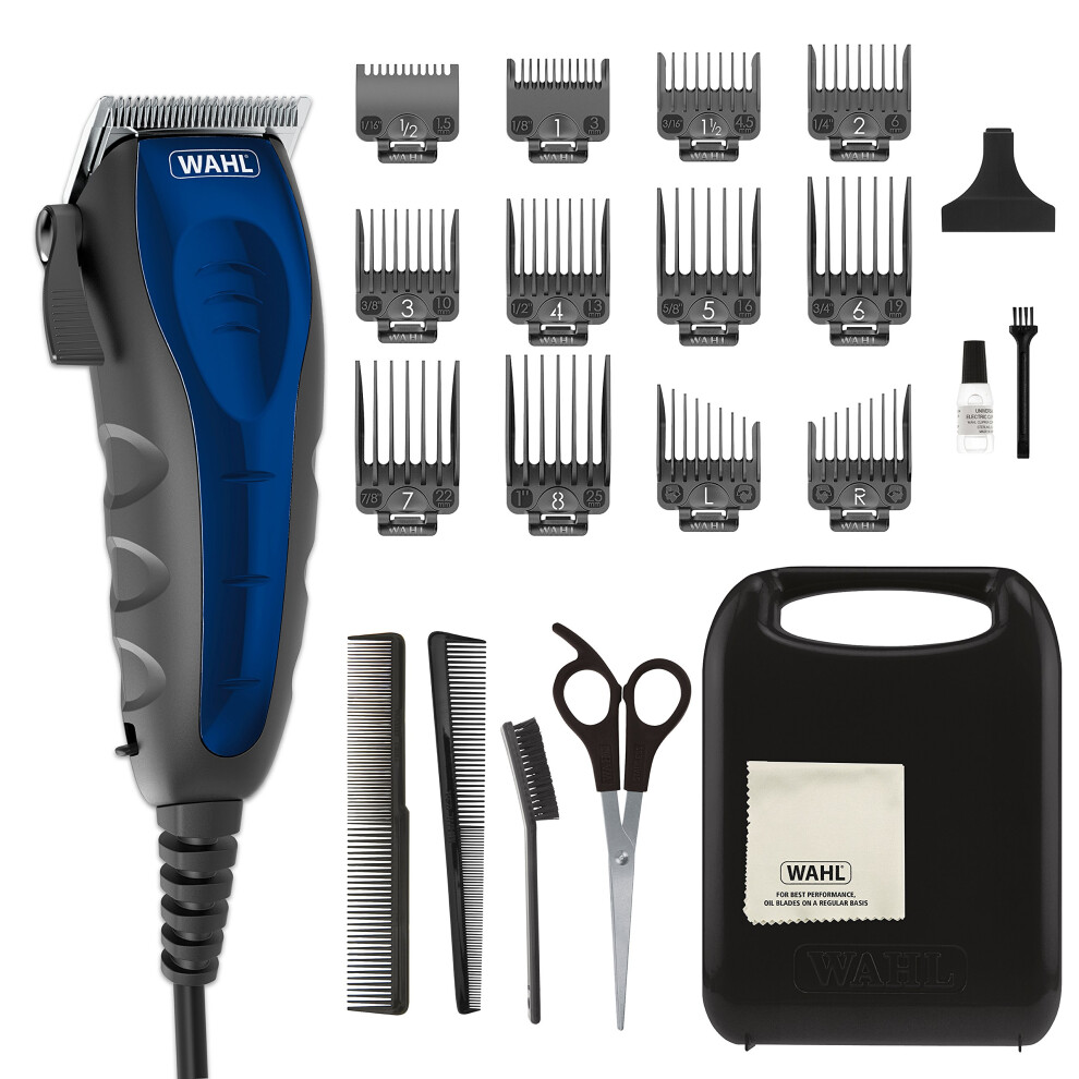 Wahl USA Self Cut Compact Corded Clipper Personal Haircutting Kit with Adjustable Taper Lever  and 12 Hair Clipper Guards for Clipping  Trimming & Per