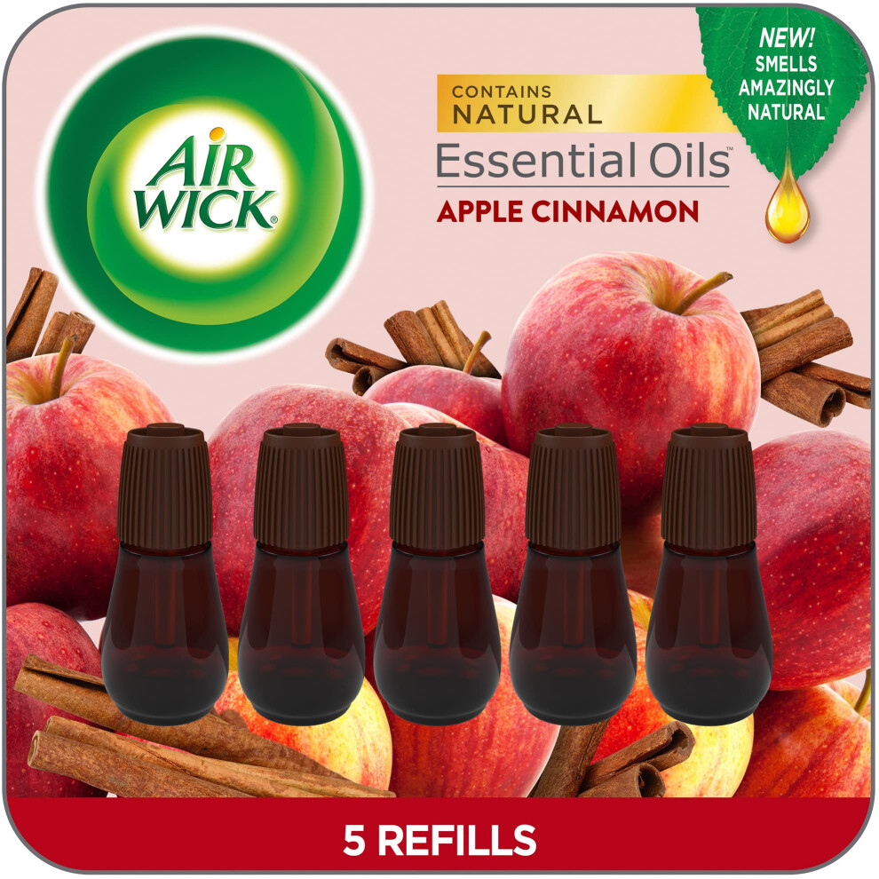 Air Wick Essential Mist Refill  5 ct  Apple Cinnamon  Essential Oils Diffuser  Air Freshener