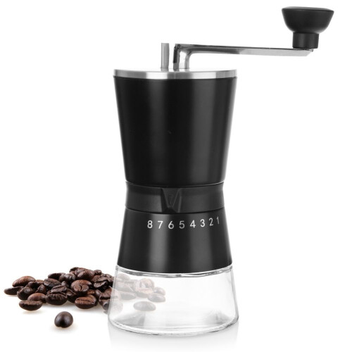 Manuelle Kaffeemühle mit einstellbarem Keramik-Mahlgrad