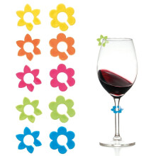 Bunte Glasmarker aus Gummi - Perfekt für Partys!