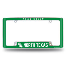 Rico Industries NCAA North Texas Mean Green 12" x 6" Chrome Autolijstplaat Frame