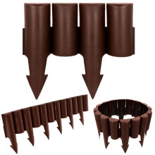Garteneinfassung 25 cm - Strapazierfähig und braun für Blumenbeete
