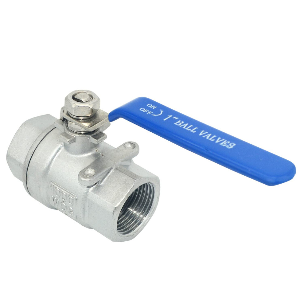 DAN SPEED 1 NPT Female SS 316 Stainless Steel Full Port Ball Valve Vinyl Handle WOg1000