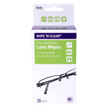 Flents, Wipe 'N Clear, Lingettes pour Lentilles Pré-Humidifiées, 20 Lingettes
