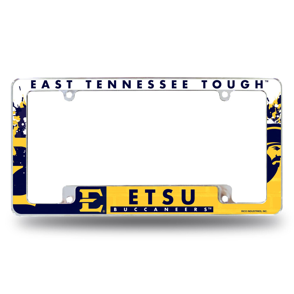 Rico Industries Ncaa East Tennessee State Buccaneers Primary All Over Chrome Frame 611407423059