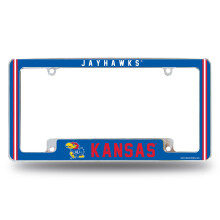 Rico Industries NCAA Kansas Jayhawks 12" x 6" Chrome Autolijst Frame voor Auto/Vrachtwagen/SUV