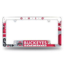 Rico Industries NCAA Ohio State Buckeyes 12" x 6" Chrome Auto Kentekenplaat Frame