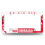 Rico Industries NCAA Nebraska Cornhuskers 12" x 6" Chrome Autolijstplaat Frame 1