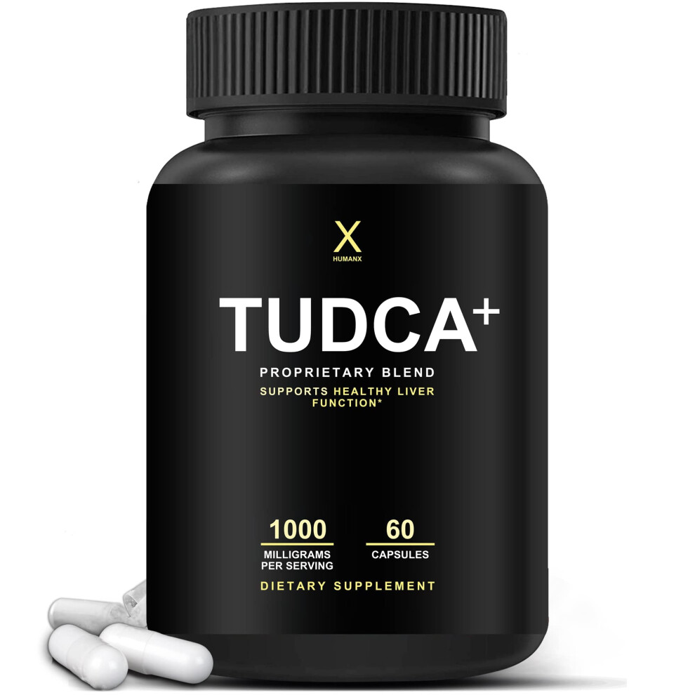 Humanx Tudca+ 1000Mg (Tauroursodeoxycholic Acid) - Usa Third Party Tested - Liver Health Aid For Detox And Cleanse - Vegan Non Gmo - Easy To Swallow