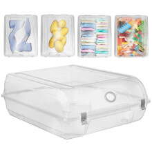 Transparente Aufbewahrungsbox mit Deckel und Belüftungsloch