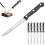 Scharfe Steakmesser mit Wellenschliff und robusten Griffen 5