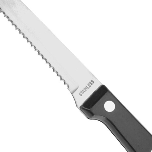 Scharfe Steakmesser mit Wellenschliff und robusten Griffen 2