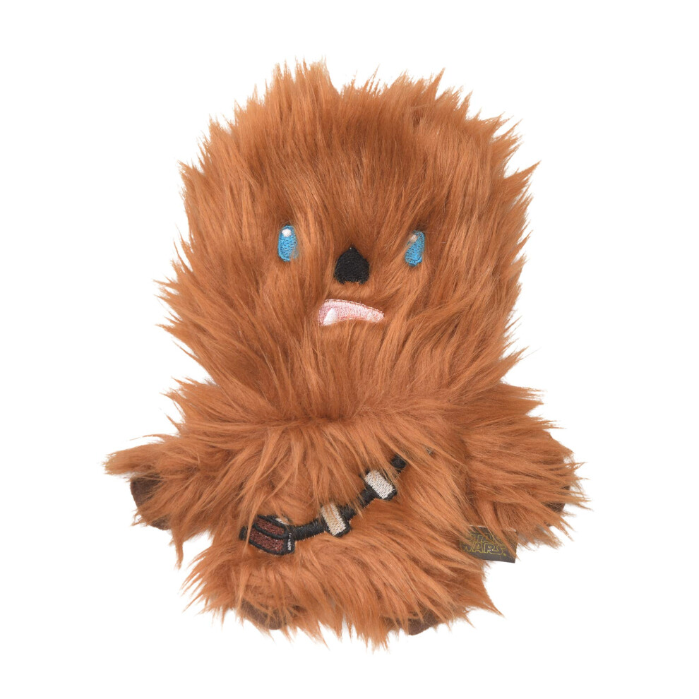 Star Wars for Pets Plush chewbacca Flattie Dog Toy Soft Star Wars Toys for Dogs  Brown  Large - 9 cute Dog Toy  Squeaky Dog chew Toy for Pets from Sta