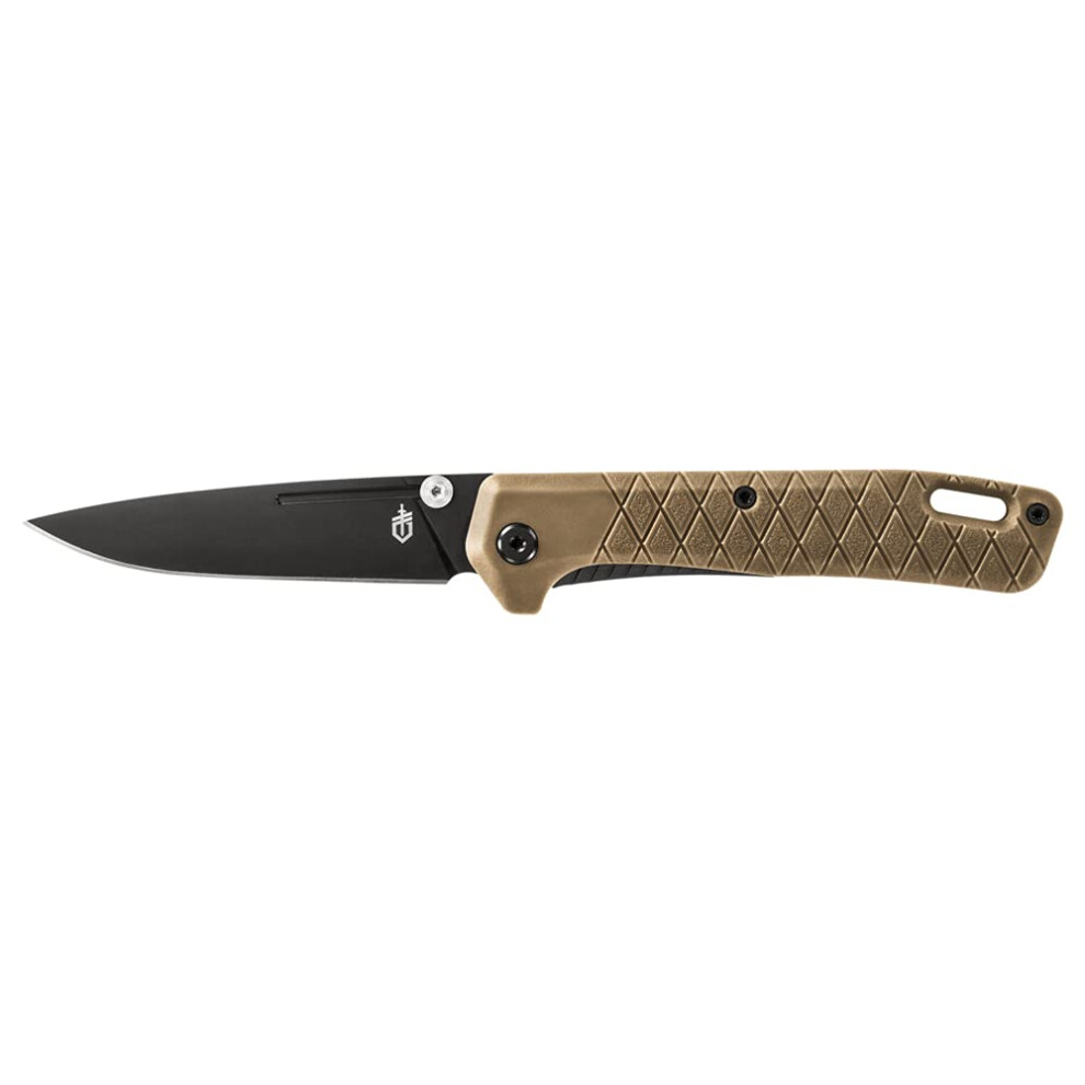 Gerber Gear Zilch Folding Pocket Knife  3.1 Inch Plain Edge Blade  Coyote Brown