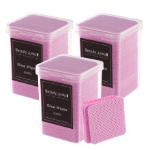 Lint Free Nail Wipes  600 PcS Eyelash Extension glue Wipes  Lash glue cleaning Pads  Adhesive Wipes  cotton Pads for cleaning Tweezers and glue Bottle