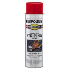Rust-Oleum 211777 Professional Inverted Striping Spray Paint, 18 oz, Red