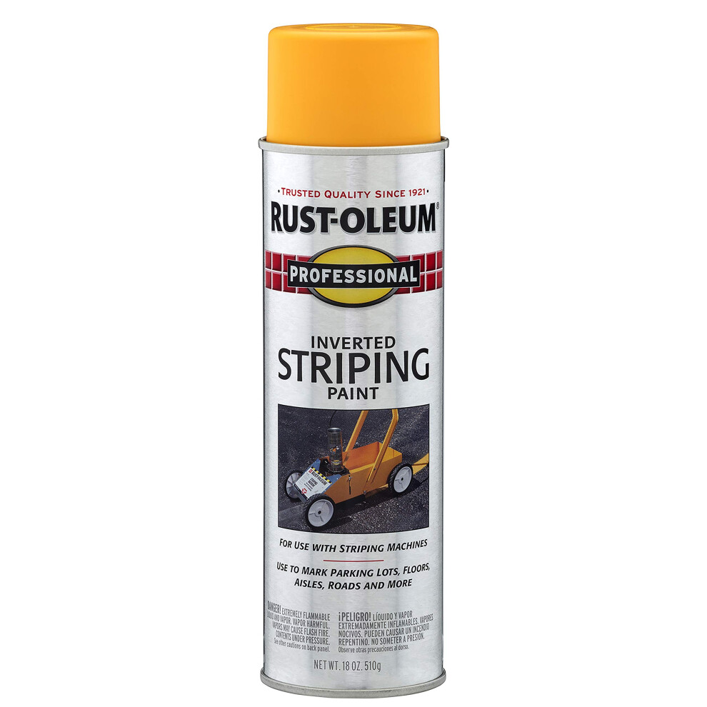 Rust-Oleum 2548838 Professional Inverted Striping Spray Paint  18 oz  Yellow