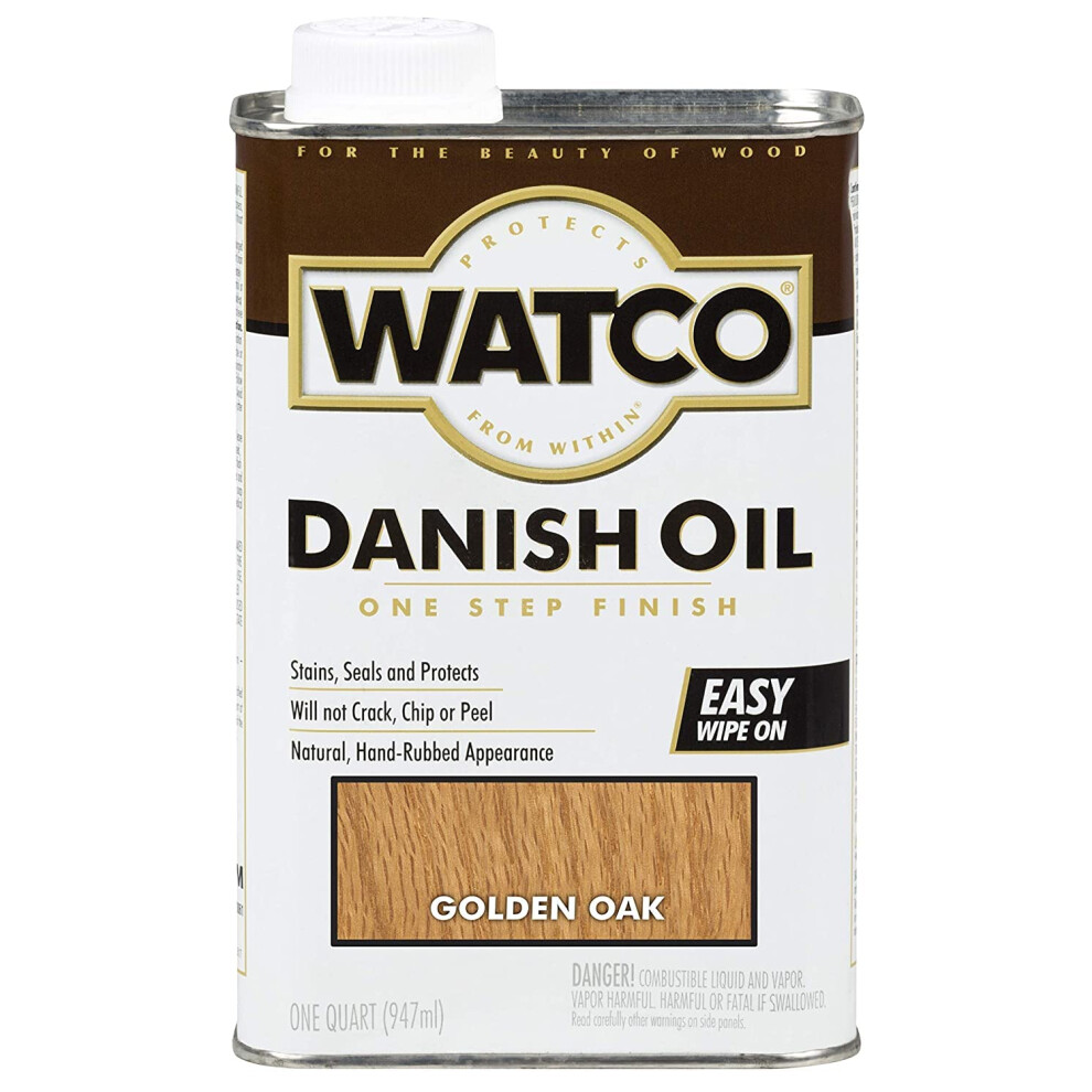 Rust-Oleum Watco 65141 Danish Oil Wood Finish  Quart  Golden Oak