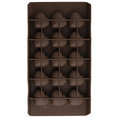 Herzförmige Silikonform zur Herstellung von Pralinen 2