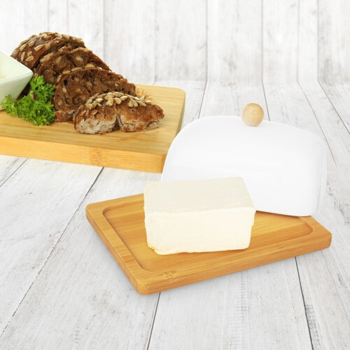 SMØRFAD SMØRFAD PORCELÆN BAMBU HVID 127144 1