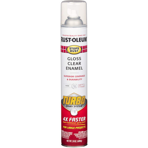 Rust-Oleum Rust-Oleum 353345 Stops Rust Turbo Spray System Sprayfarbe, 24 oz, Glänzend Klar