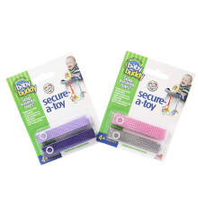 Baby Buddy, Secure-A-Toy, 4+ Monate, Lila/Flieder & Rosa/Grau, 4 Bänder