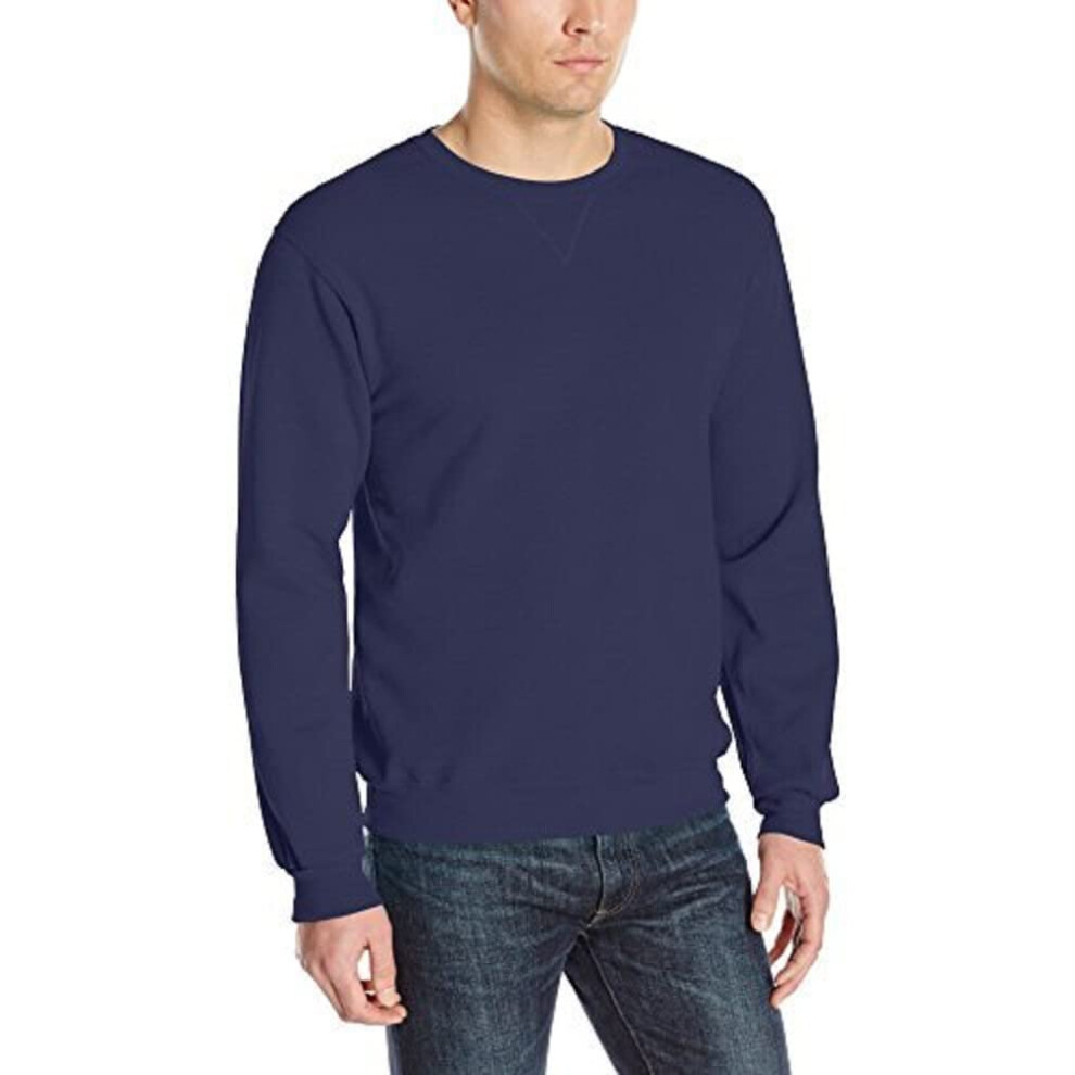 Fruit of the Loom Men's Sofspun Fleece Sweatshirts & Hoodies  Sweatshirt-Navy  Small