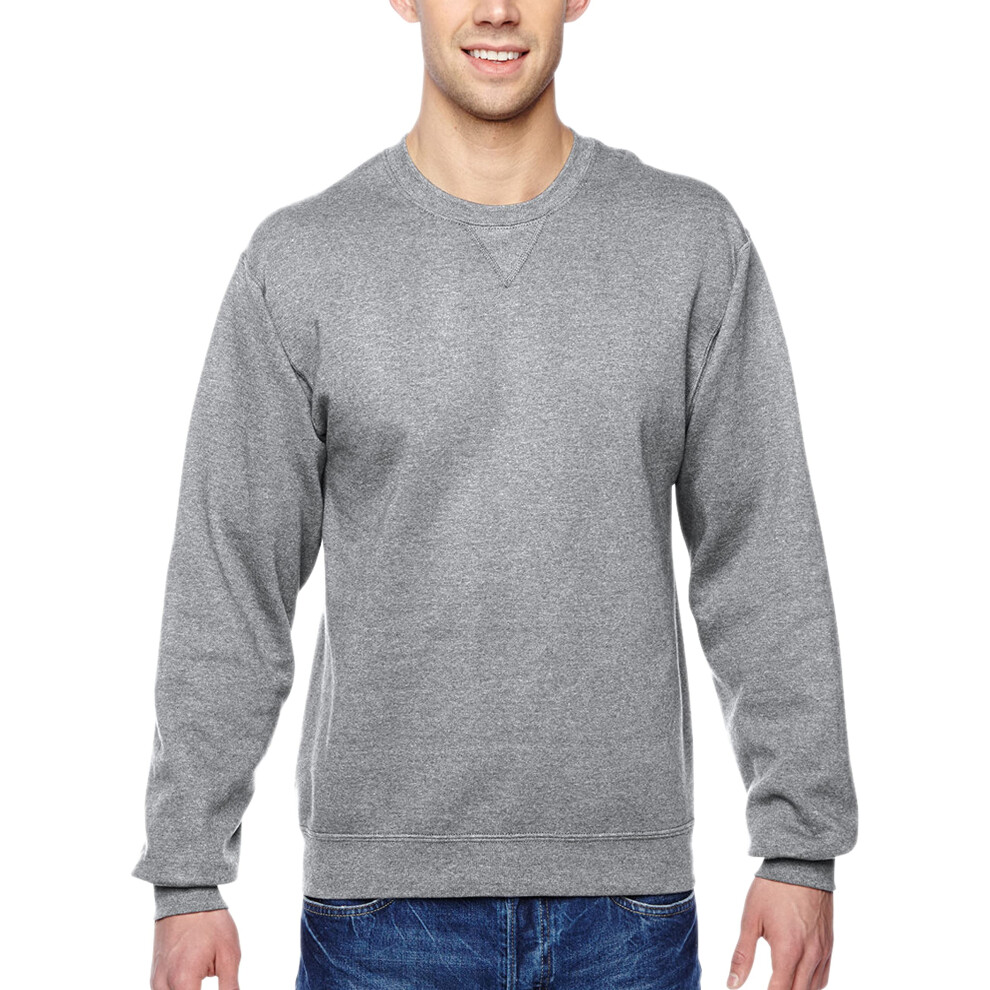 Fruit of the Loom Men's Sofspun Fleece Sweatshirts & Hoodies  Sweatshirt-Heather Grey  XX-Large