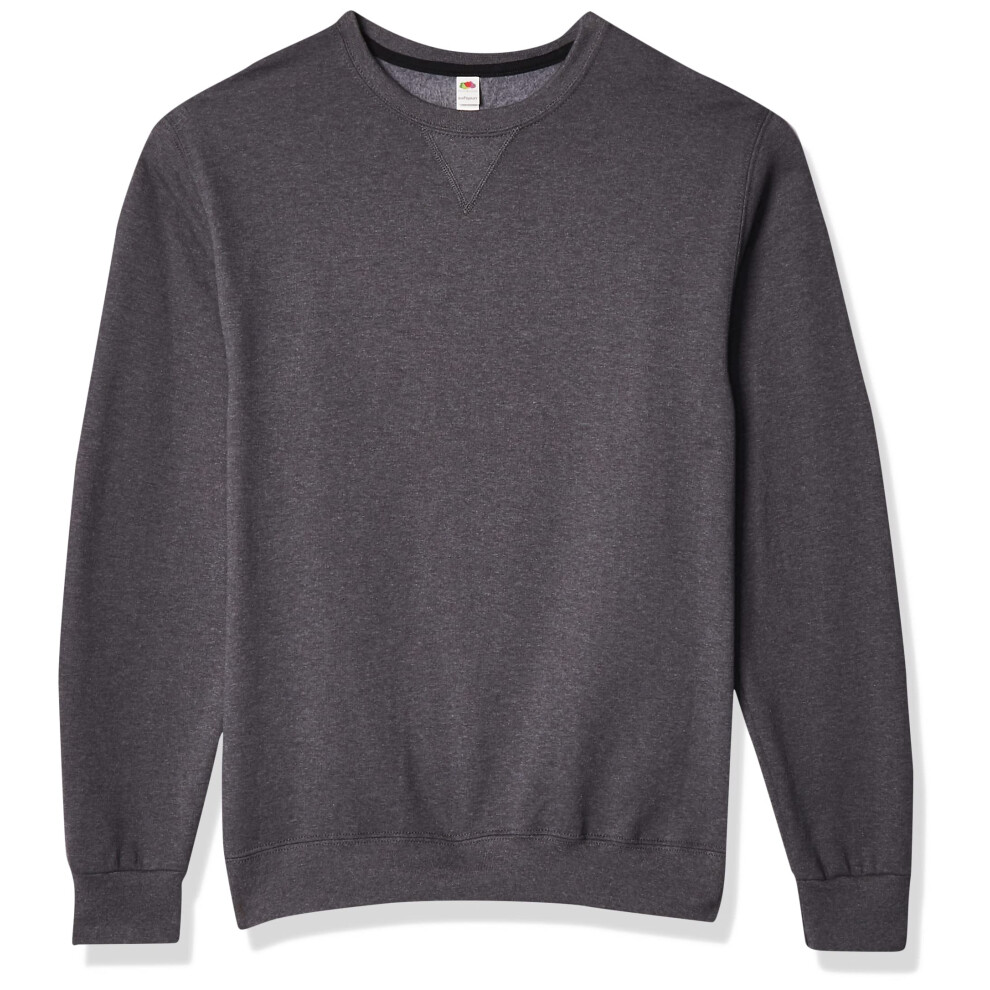 Fruit of the Loom Men's Sofspun Fleece Sweatshirts & Hoodies  Sweatshirt-Charcoal Heather  Small