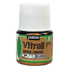 Pebeo Vitrail, Verf met Glas-in-lood Effect, 45 ml Fles - Goud, 1.52 Fl Oz (Verpakking van 1)
