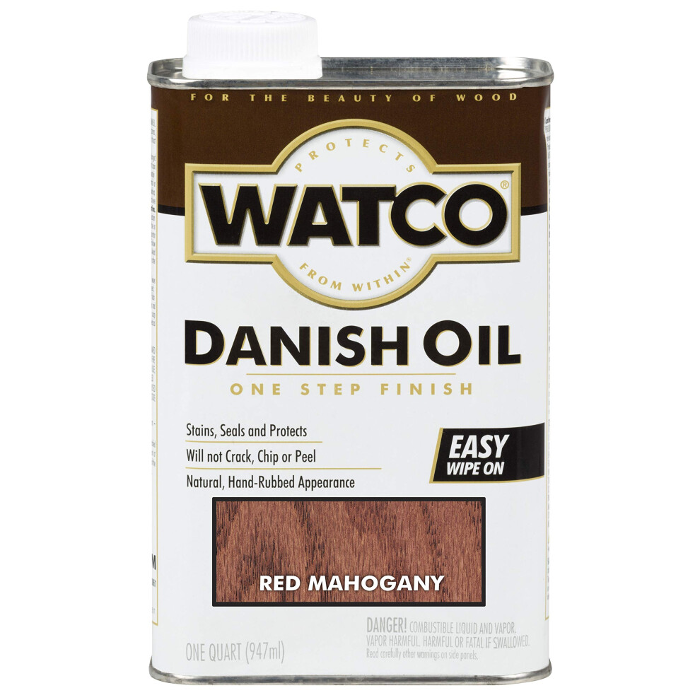 Rust-Oleum 214380 Watco Danish Oil  Quart  Red Mahogany