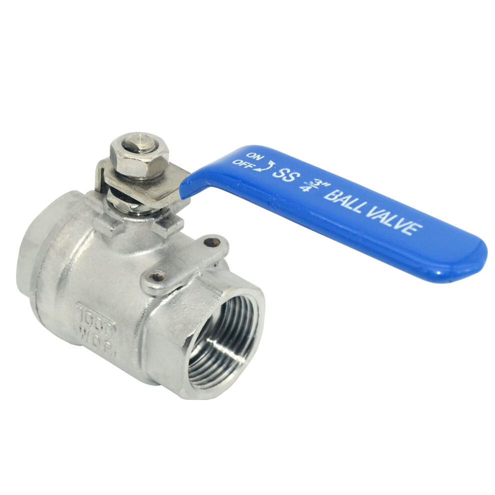 DAN SPEED 3/4"" NPT Female 316 Stainless Steel Full Port Ball Valve Vinyl Handle WOG1000