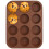 Moule à muffins en silicone marron SILLINIE 1
