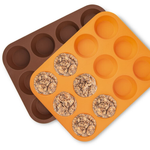 Moule à muffins en silicone marron SILLINIE 1