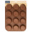 Moule à muffins en silicone marron SILLINIE 4