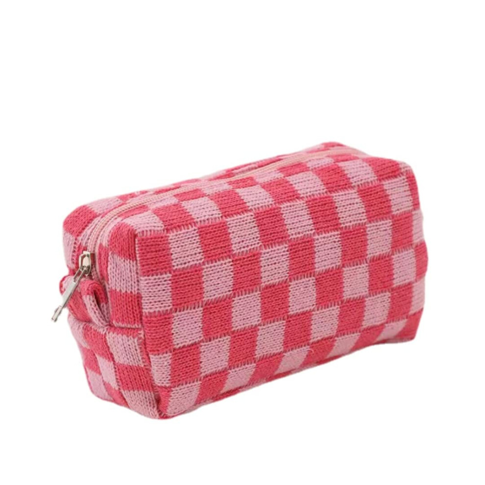 Xponni Small Cosmetic Bag Cute Makeup Bag Y2k Accessories Aesthetic Make Up Bag Y2k Purse Cosmetic Bag For Purse (Pink)
