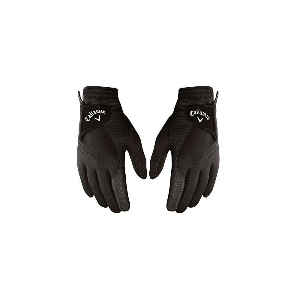 callaway golf Thermal grip  cold Weather golf gloves  cadet Medium  1 Pair  (Left and Right)   Black