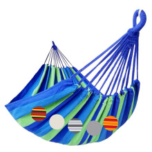 gOcAN Brazilian Double Hammock 2 Person Extra Large 220x160cm Total Length 330cm Load 500lb canvas cotton Hammock for Patio Porch garden Backyard Loun