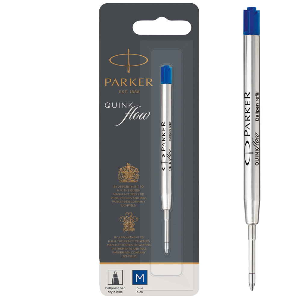 PARKER QUINK Long Fountain Pen Ink Refill cartridges  Blue