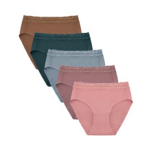 Kindred Bravely zwangerschapsondergoed met hoge taille voor dames en postpartumondergoed, 5 stuks (1x diverse juweeltonen)